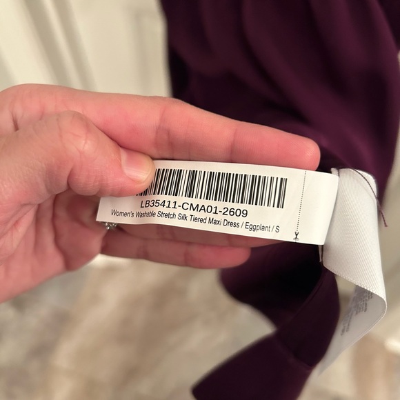 Quince Tiered Washable Silk Maxi Dress in Aubergine / Eggplant - Picture 7 of 14